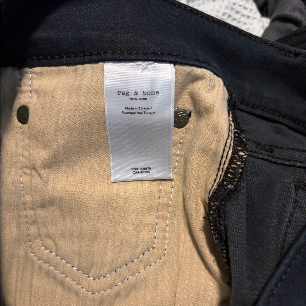 rag & bone Men's Fit 1 Skinny Deep Navy Slim Jeans Size 34 - Picture 4 of 5